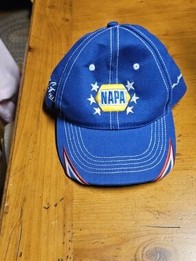 NAPA Men's Blue Embroidered Logo Racing Cap